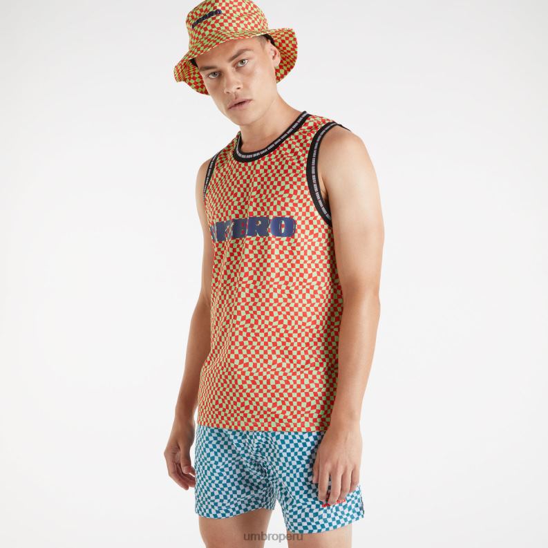 chaleco mtv hombres ropa 64RRH24 Umbro lima jade/escarlata llama