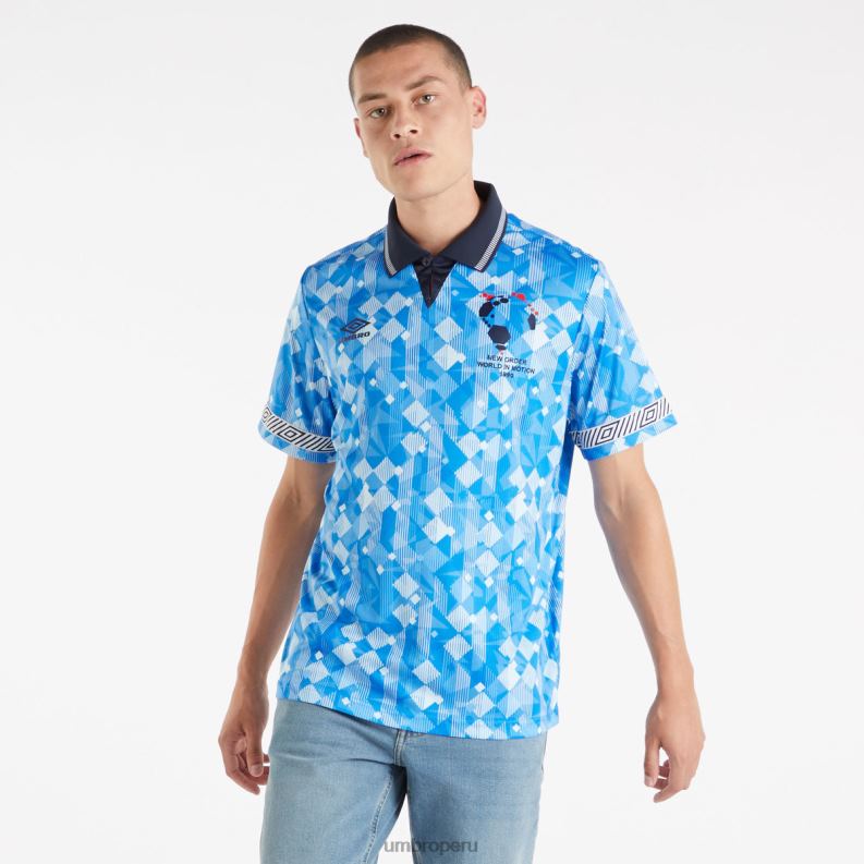 nueva camiseta de visitante del orden hombres ropa 64RRH10 Umbro azul/azul marino oscuro