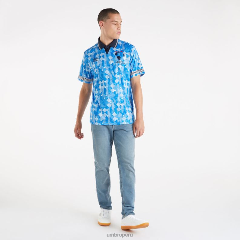 nueva camiseta de visitante del orden hombres ropa 64RRH10 Umbro azul/azul marino oscuro