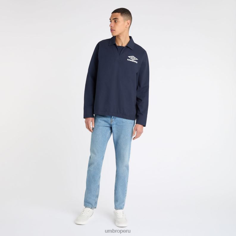 parte superior del taladro hombres ropa 64RRH31 Umbro azul marino oscuro