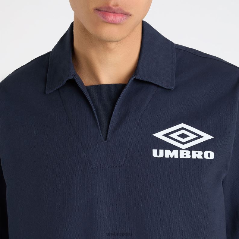 parte superior del taladro hombres ropa 64RRH31 Umbro azul marino oscuro