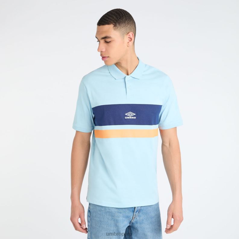 polo a rayas hombres ropa 64RRH38 Umbro Salto ángel/crudo/naranja llameante