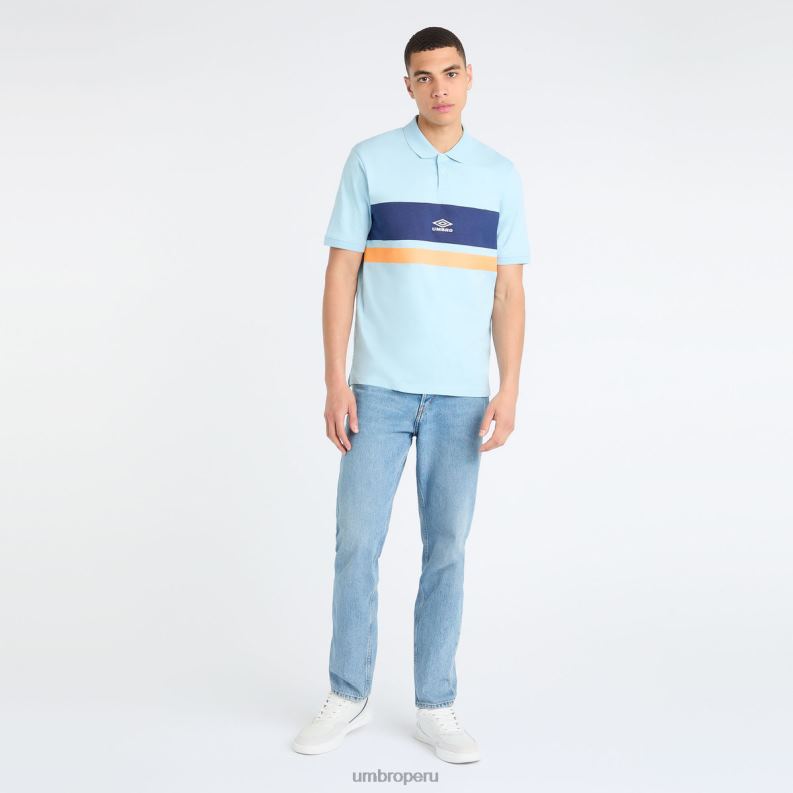 polo a rayas hombres ropa 64RRH38 Umbro Salto ángel/crudo/naranja llameante