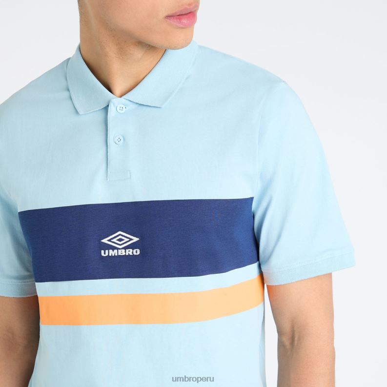 polo a rayas hombres ropa 64RRH38 Umbro Salto ángel/crudo/naranja llameante