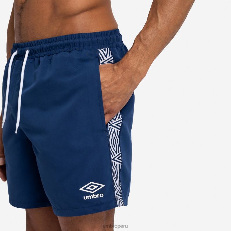 bañador corto con cinta hombres ropa 64RRH259 Umbro dos azul marino