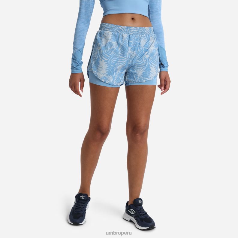 pantalón corto híbrido estampado Pro Training mujer ropa 64RRH494 Umbro encanto/gris plata