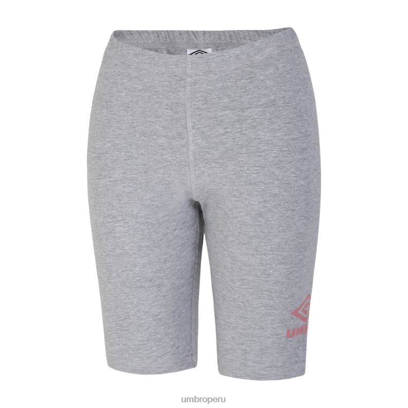 pantalones cortos de ciclismo con diamantes mujer ropa 64RRH507 Umbro gris jaspeado/roseta