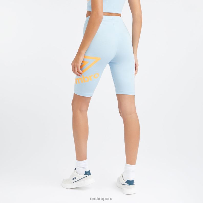 shorts ciclistas con logo grande mujer ropa 64RRH493 Umbro caída del ángel / naranja ardiente