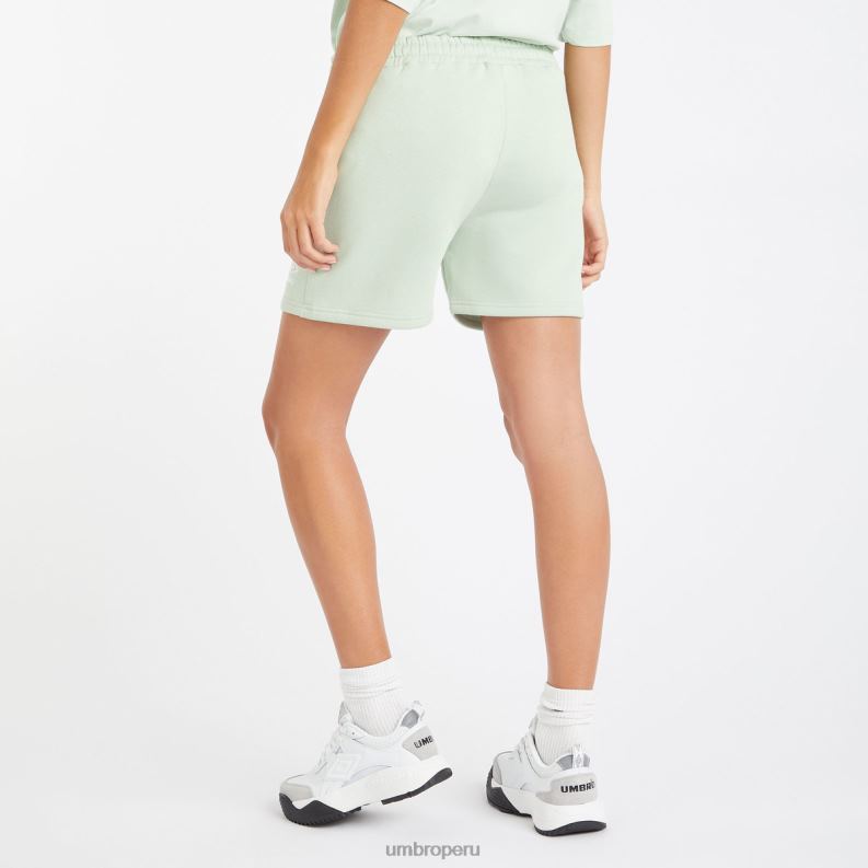 shorts deportivos centrales mujer ropa 64RRH498 Umbro verde sutil/blanco