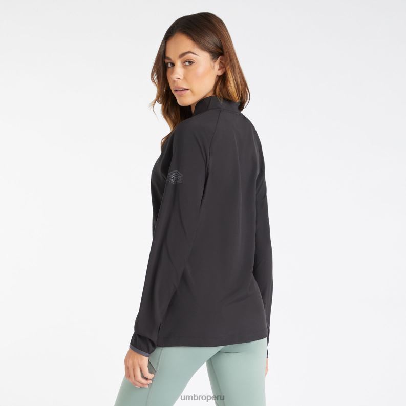 chaqueta tejida estampada para entrenamiento profesional mujer ropa 64RRH513 Umbro negro/carbono