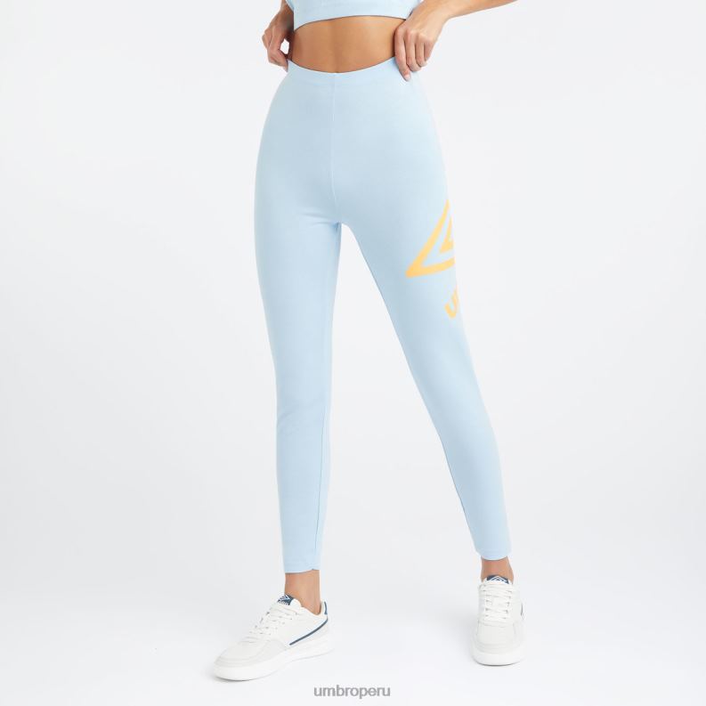 leggings con logo grande mujer ropa 64RRH455 Umbro caída del ángel / naranja ardiente