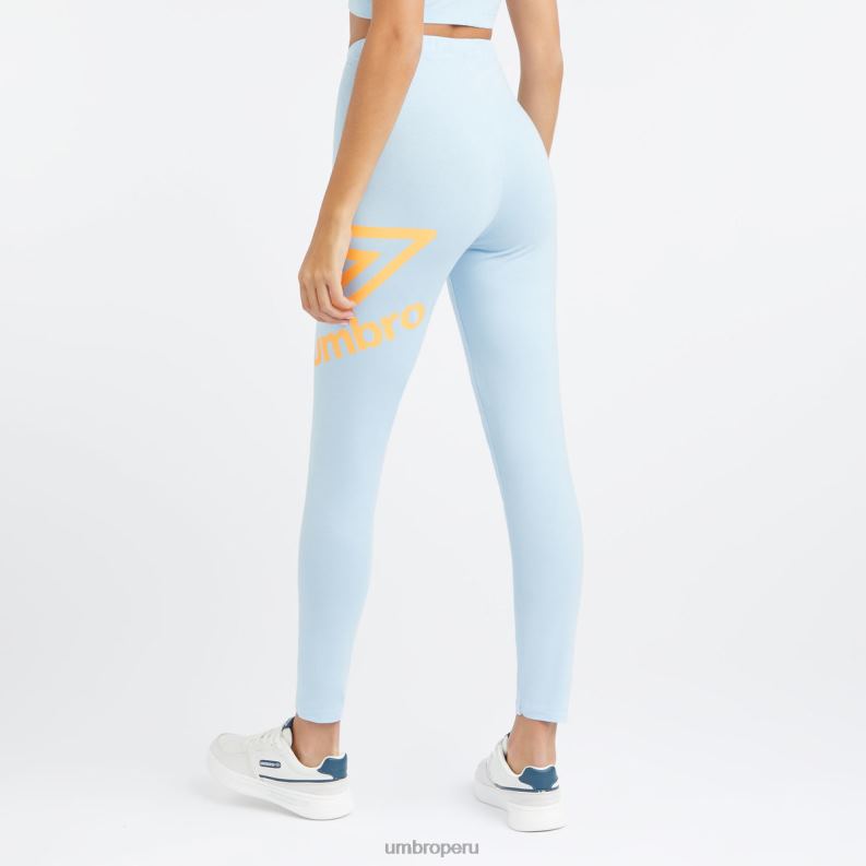 leggings con logo grande mujer ropa 64RRH455 Umbro caída del ángel / naranja ardiente