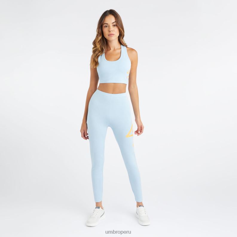 leggings con logo grande mujer ropa 64RRH455 Umbro caída del ángel / naranja ardiente