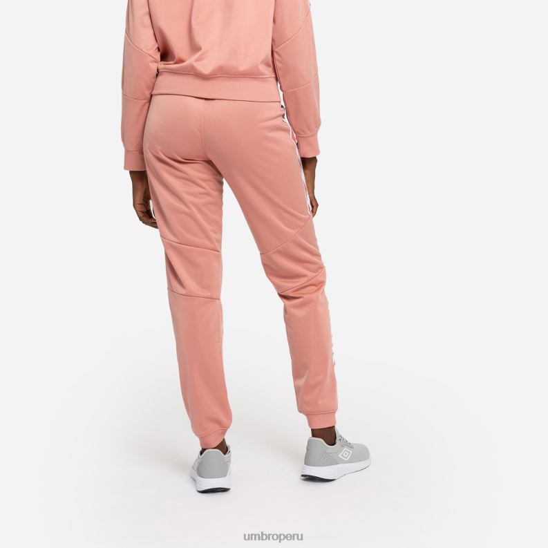 pantalones de tricot con cinta de diamantes mujer ropa 64RRH484 Umbro roseta/blanco