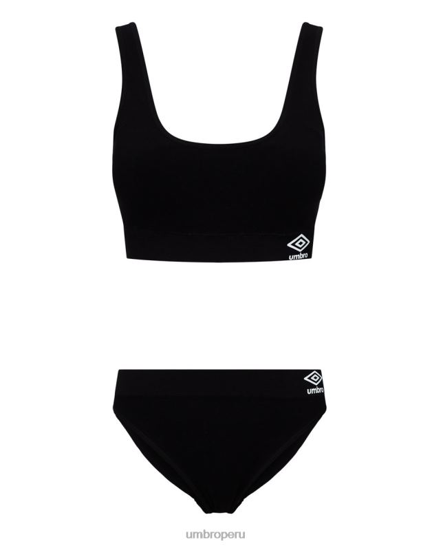 Conjunto de sujetador y braguita sin costuras Sam mujer ropa 64RRH545 Umbro negro