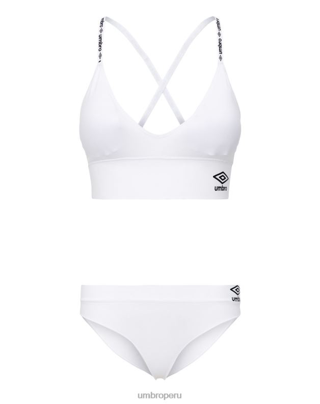 Conjunto de tanga y sujetador sin costuras Lucy mujer ropa 64RRH550 Umbro blanco