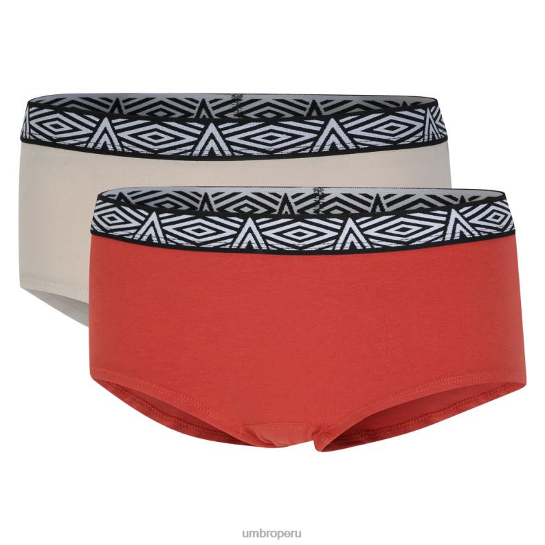 Pack de 2 hipsters Core para mujer mujer ropa 64RRH541 Umbro naranja/arcilla