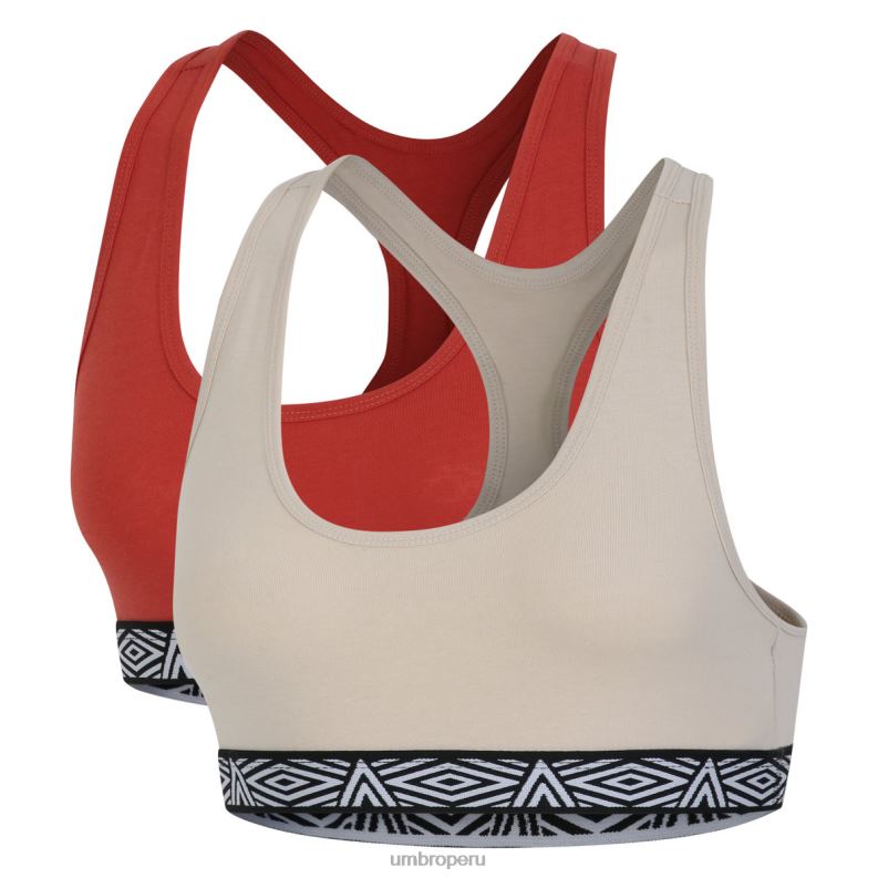 Pack de 2 tops de sujetador Core para mujer mujer ropa 64RRH537 Umbro naranja/arcilla