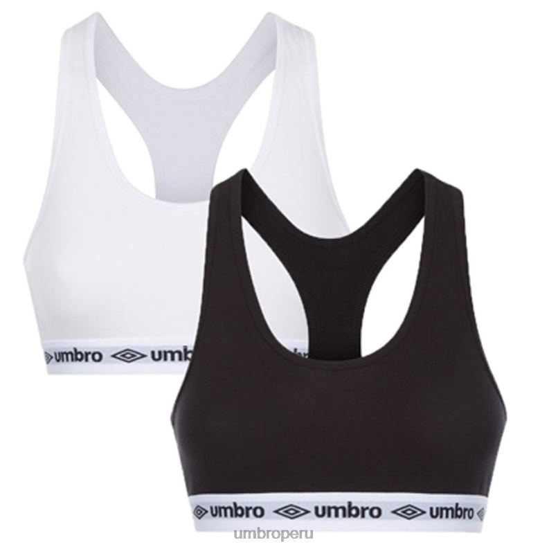 paquete de 2 sujetadores básicos mujer ropa 64RRH556 Umbro blanco negro