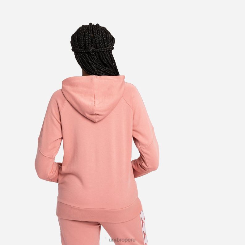 capucha oh con cremallera de 1/2 y cinta de diamantes mujer ropa 64RRH439 Umbro roseta/blanco