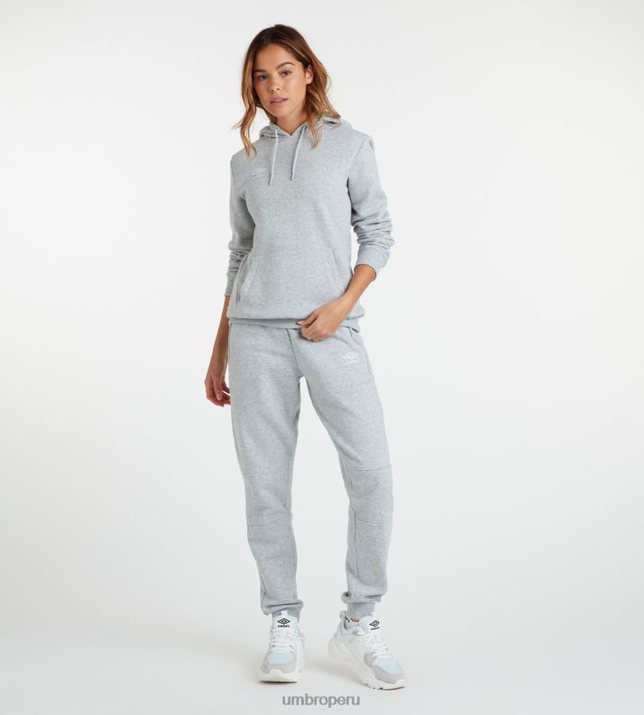club de ocio con capucha mujer ropa 64RRH451 Umbro gris jaspeado/blanco