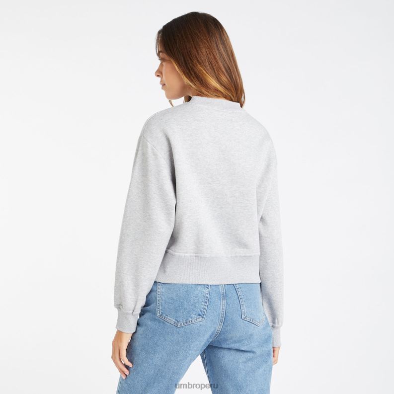 sudadera core boxy mujer ropa 64RRH425 Umbro gris jaspeado/blanco