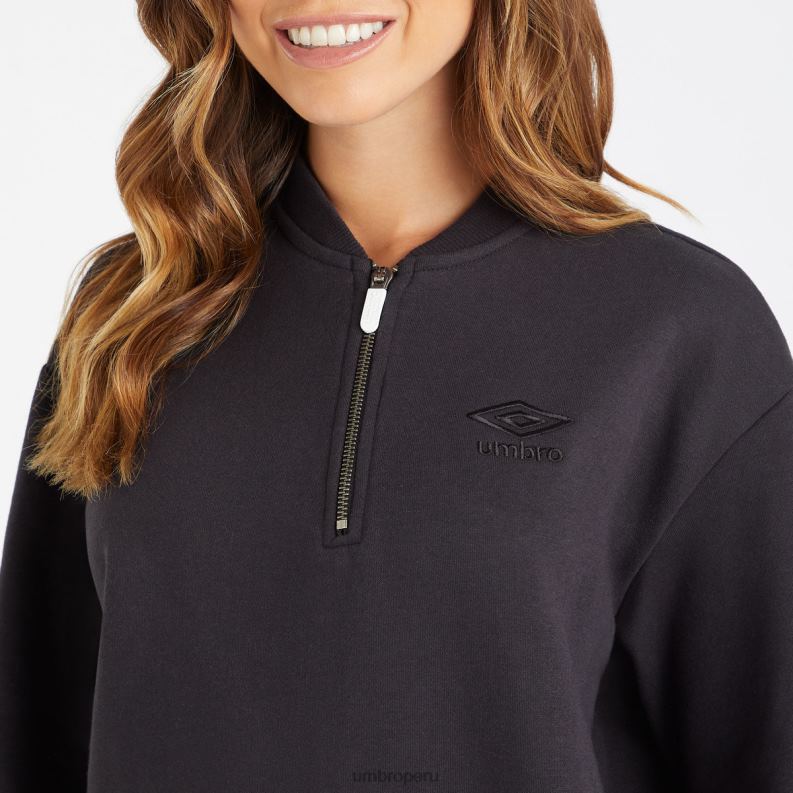 sudadera core con media cremallera mujer ropa 64RRH431 Umbro negro