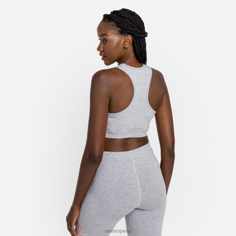 sujetador deportivo de diamantes mujer ropa 64RRH528 Umbro gris jaspeado/roseta