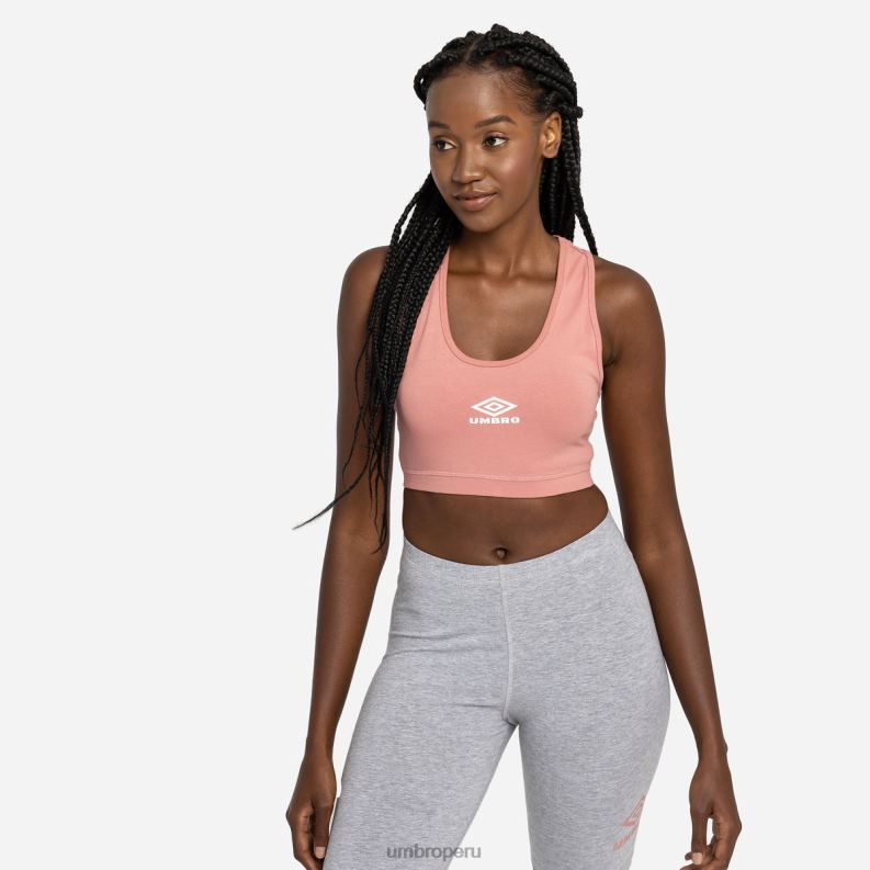 sujetador deportivo de diamantes mujer ropa 64RRH530 Umbro roseta/blanco