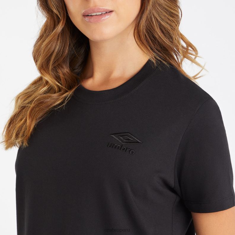 camiseta clásica central mujer ropa 64RRH394 Umbro negro