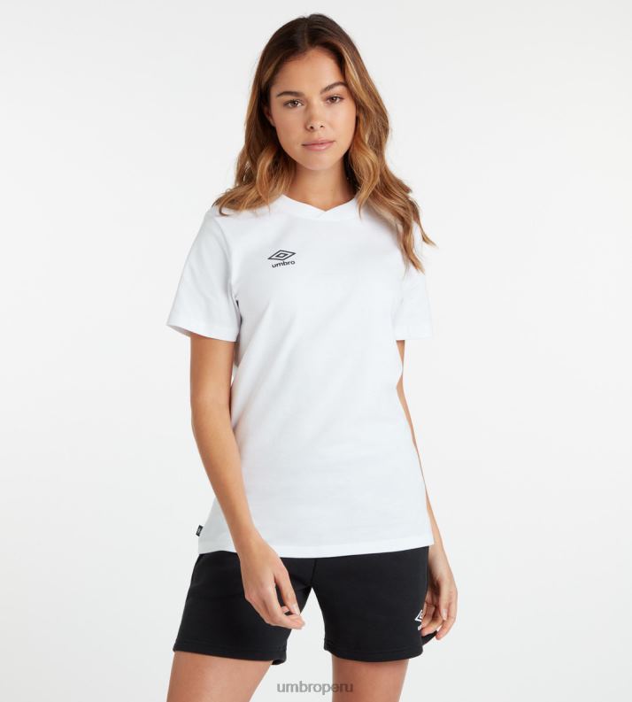camiseta club de ocio mujer ropa 64RRH404 Umbro blanco negro