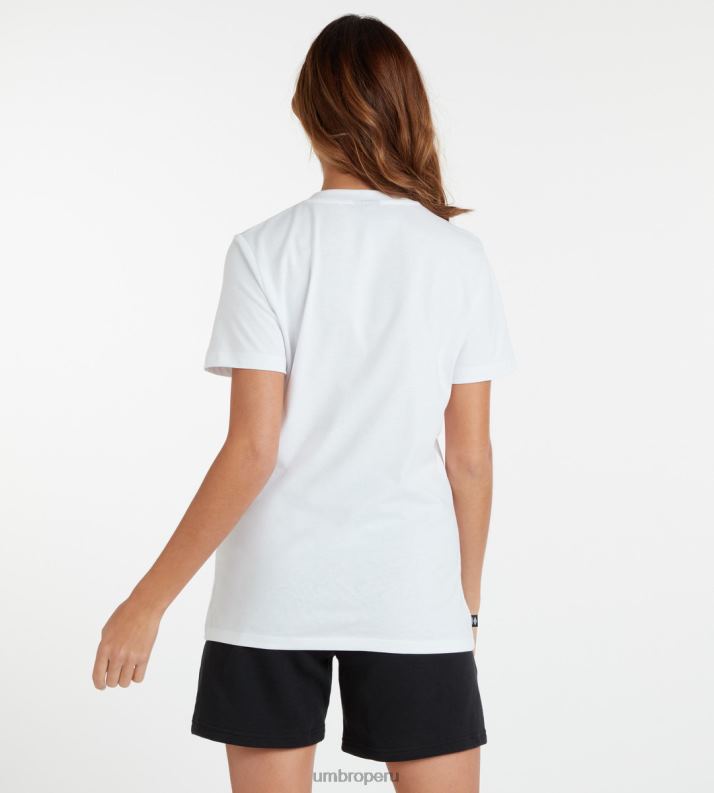 camiseta club de ocio mujer ropa 64RRH404 Umbro blanco negro