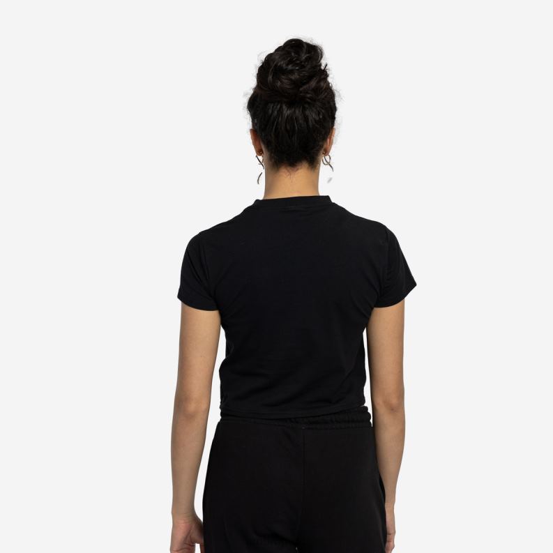 camiseta corta ajustada con diamantes mujer ropa 64RRH411 Umbro negro