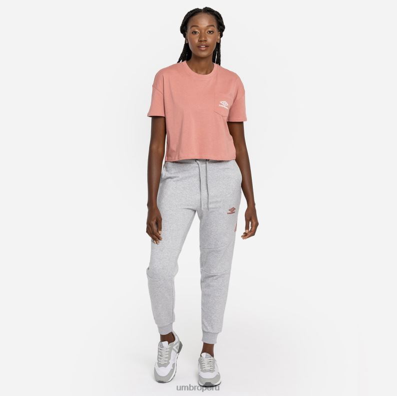 camiseta corta de diamantes mujer ropa 64RRH405 Umbro roseta/blanco