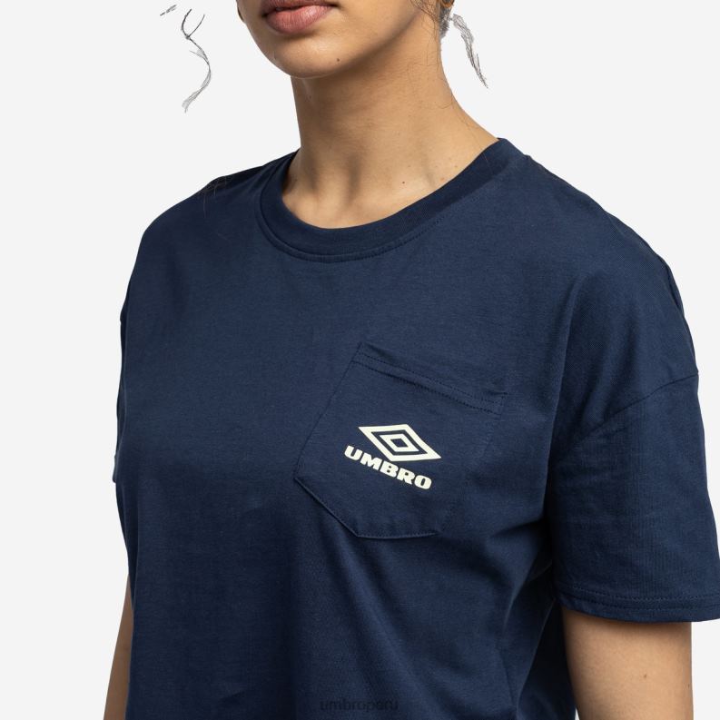 camiseta corta de diamantes mujer ropa 64RRH407 Umbro humor índigo/espuma de mar