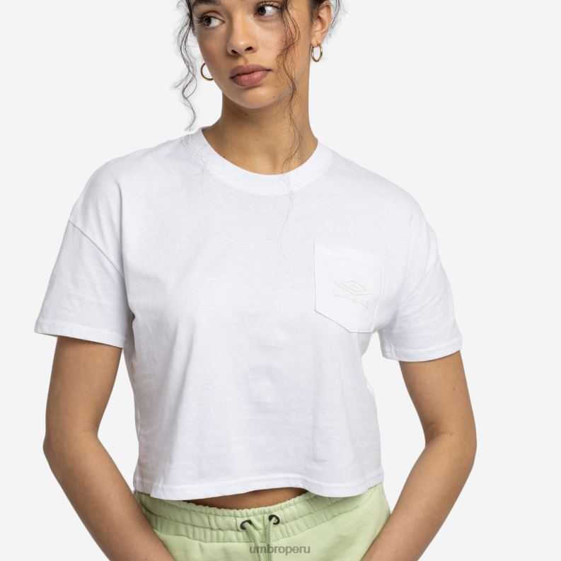 camiseta corta de diamantes mujer ropa 64RRH409 Umbro blanco