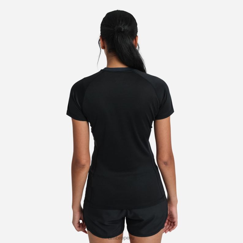 camiseta de poliéster estampada de entrenamiento profesional mujer ropa 64RRH397 Umbro negro