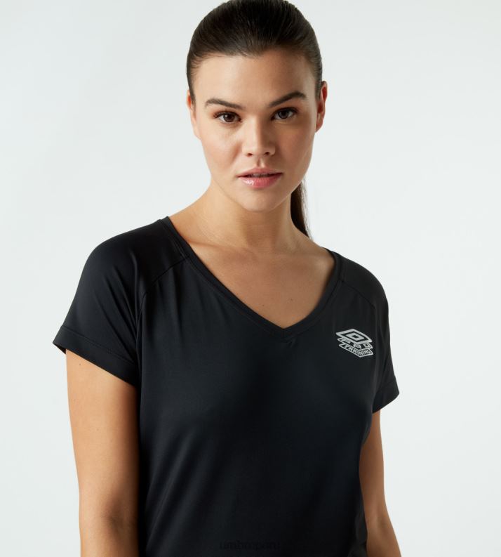 camiseta deportiva ptf con curva trasera de malla mujer ropa 64RRH413 Umbro negro