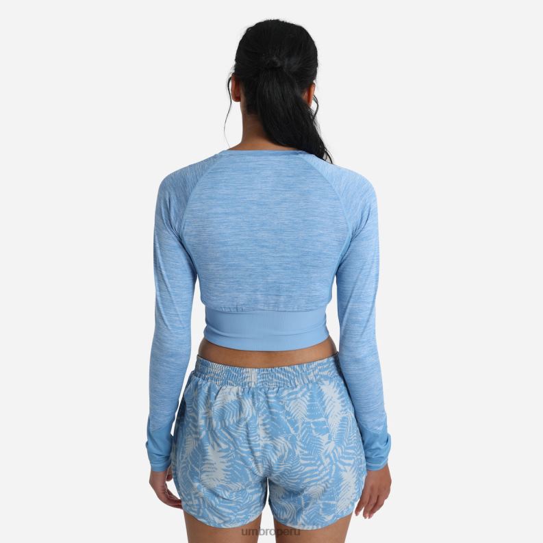 top corto de manga larga para entrenamiento profesional mujer ropa 64RRH399 Umbro marga encanto