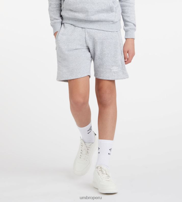 club ocio jog short junior niños ropa 64RRH667 Umbro gris jaspeado/blanco