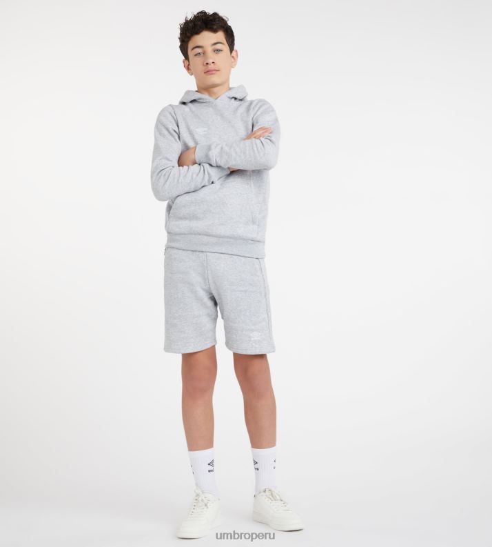 club ocio jog short junior niños ropa 64RRH667 Umbro gris jaspeado/blanco