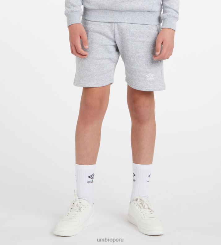 club ocio jog short junior niños ropa 64RRH667 Umbro gris jaspeado/blanco