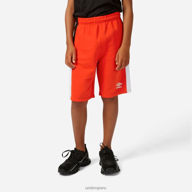 trotar corto niños ropa 64RRH670 Umbro tomate cherry