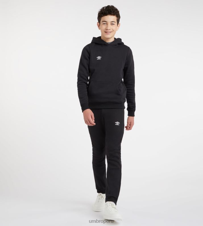 club ocio sudadera con capucha junior niños ropa 64RRH608 Umbro blanco negro