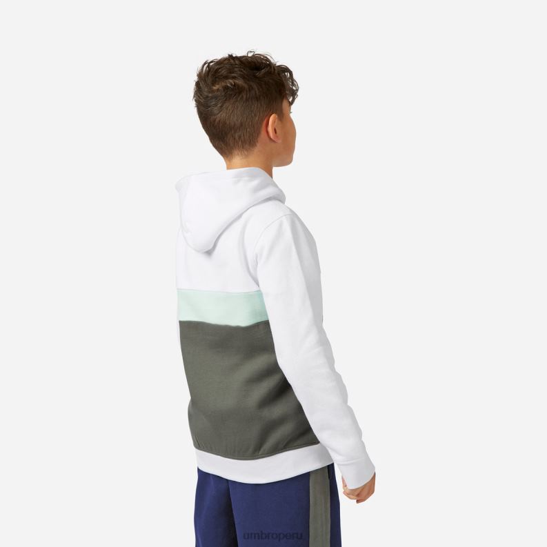 sudadera con capucha y cremallera niños ropa 64RRH613 Umbro blanco/tragaluz/bronce