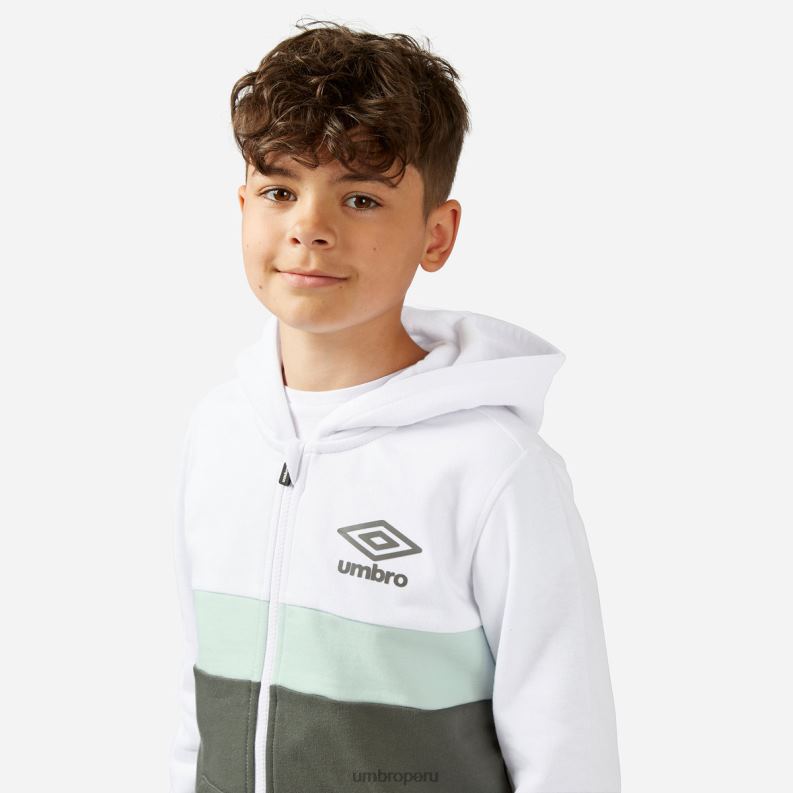 sudadera con capucha y cremallera niños ropa 64RRH613 Umbro blanco/tragaluz/bronce