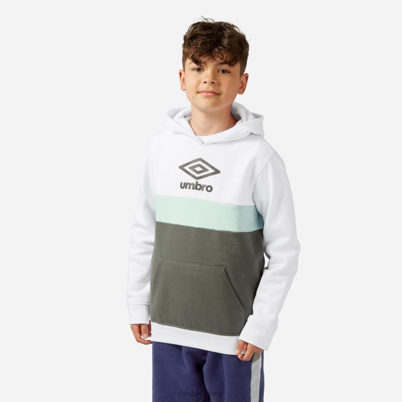 sudadera con capucha y paneles niños ropa 64RRH622 Umbro blanco/tragaluz/bronce