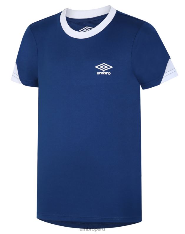 camiseta de entrenamiento total niños ropa 64RRH589 Umbro dos azul marino/blanco
