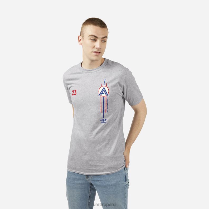 alex albon - llamada de doble cofre - camiseta de carreras de williams unisexo Deportes 64RRH387 Umbro marga gris