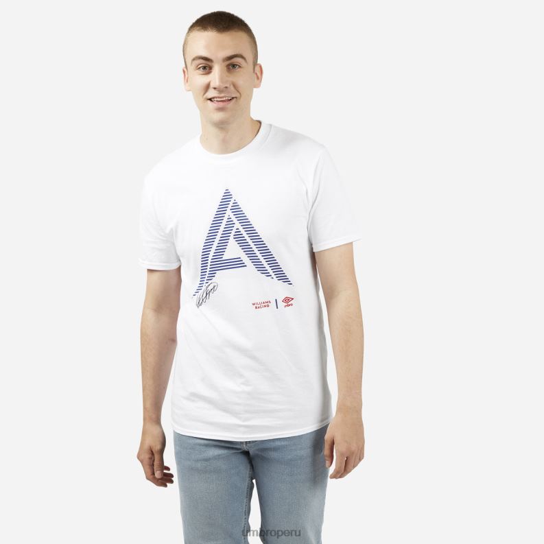 alex albon - thai knockout a rayas - camiseta de carreras williams unisexo Deportes 64RRH386 Umbro blanco